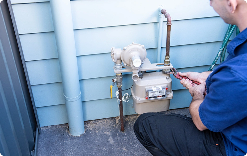 Gas line pressure test for a City of San Jose inspection