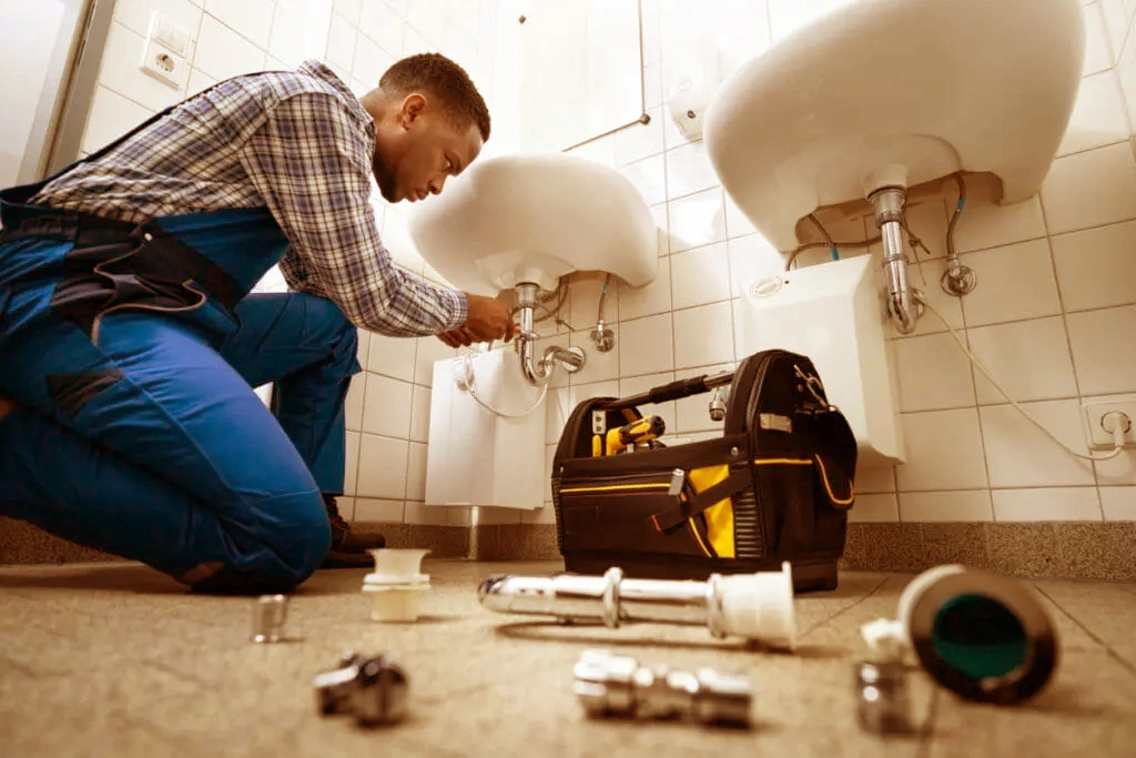 Emergency plumber responding to a burst pipe in San Jose